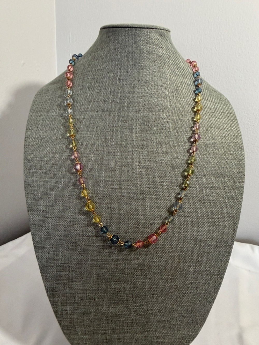 Joan Rivers Multicolor Faceted Glass Bead Necklace